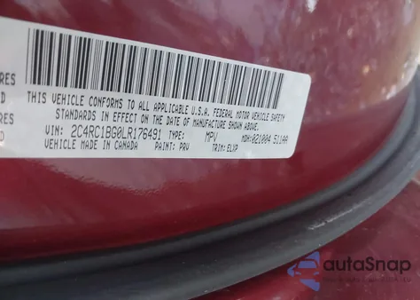 2020 Chrysler Pacifica Touring L from USA, damaged, VIN 2C4RC1BG0LR176491